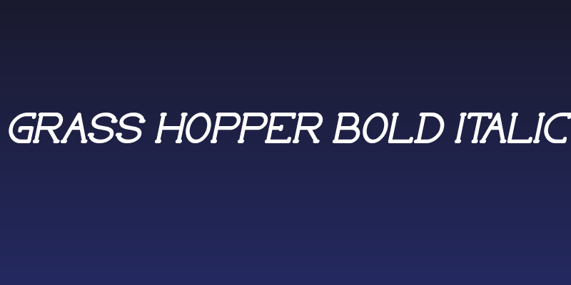 Grass Hopper Bold Italic Social Header
