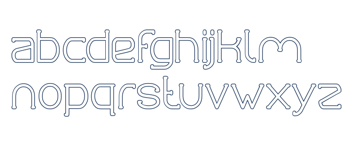 Grass Hopper-Hollow Lowercase