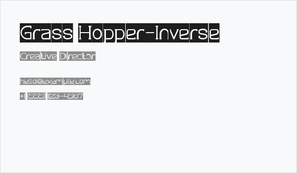 Grass Hopper-Inverse Business Card