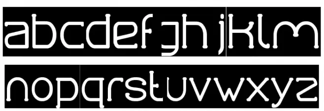 Grass Hopper-Inverse Font LOWERCASE