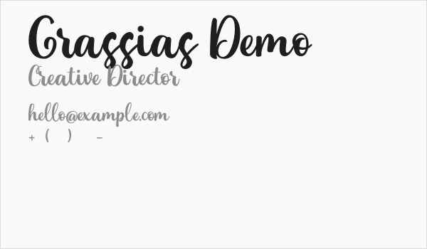 Grassias Demo Business Card