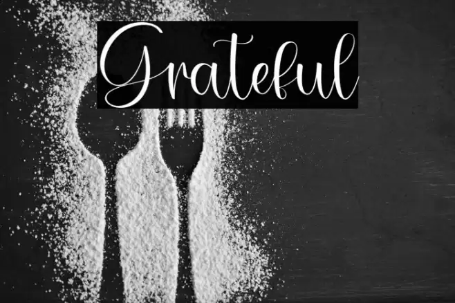 Grateful Font examples