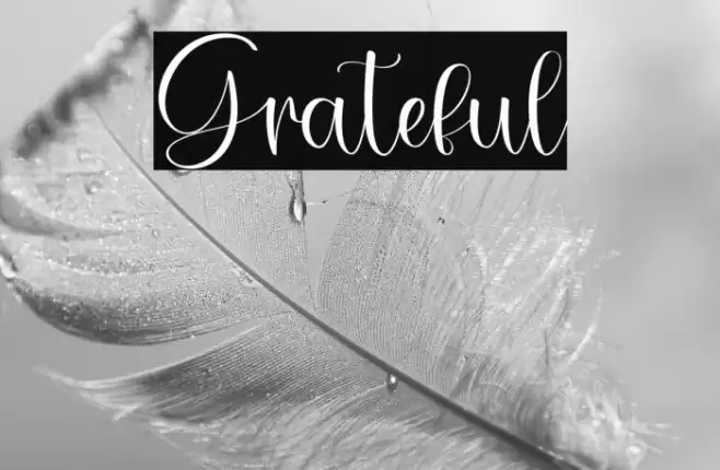 Grateful Font examples