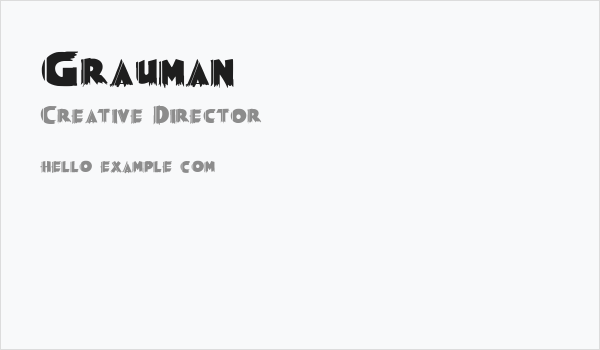 Grauman Business Card