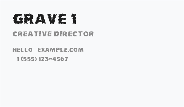 Grave 1 Business Card