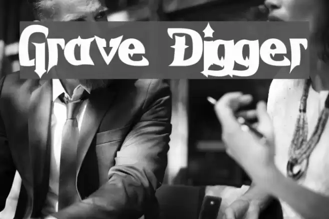 Grave Digger Schriftart examples
