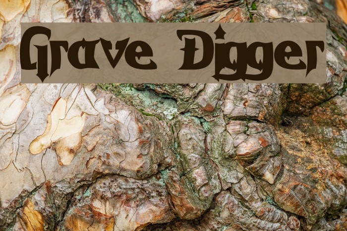 Grave Digger Schriftart examples