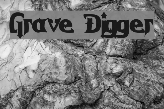 Grave Digger Schriftart examples
