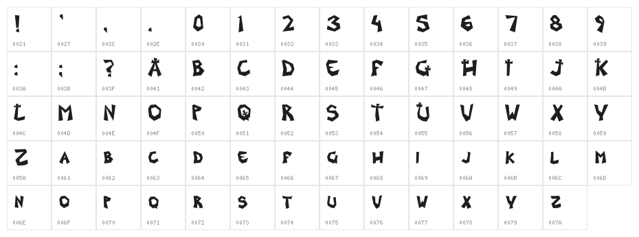 Grave Dirt Character Map