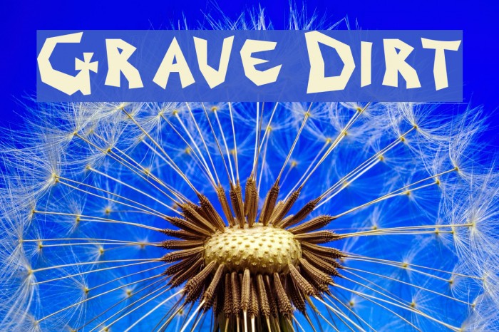 Grave Dirt Font examples