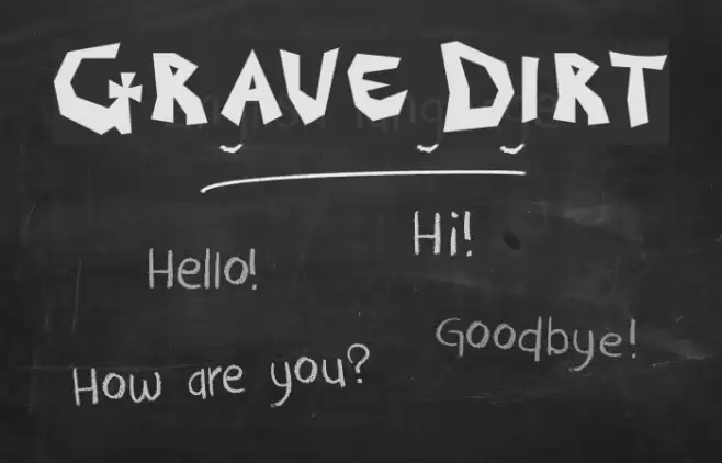 Grave Dirt Font examples