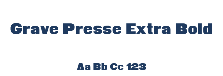 Grave Presse Extra Bold Font Preview