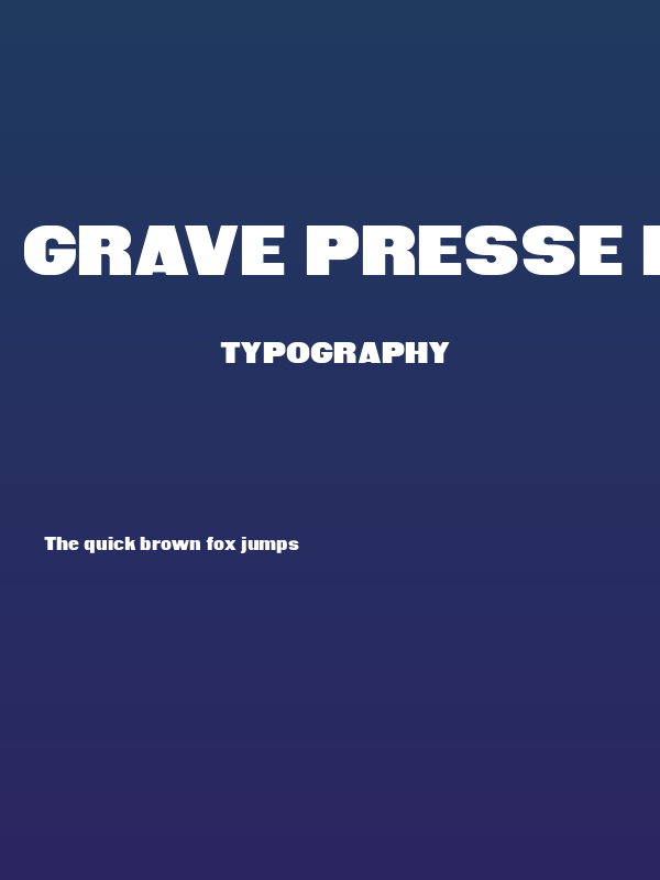 Grave Presse Extra Bold Poster