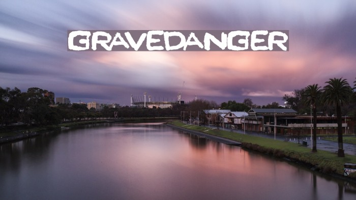 GraveDanger Font examples