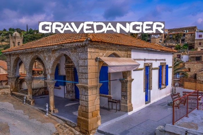 GraveDanger Font examples