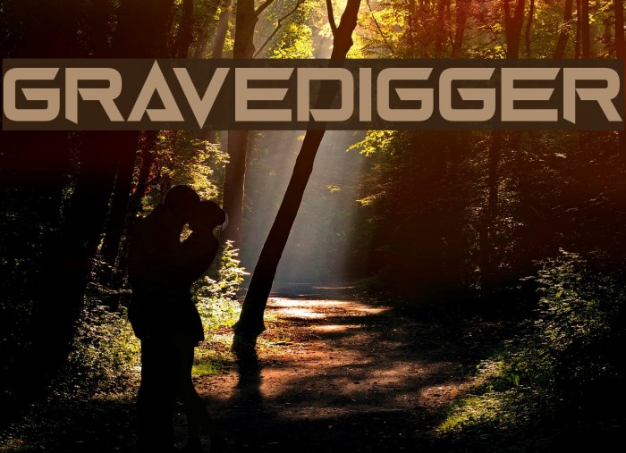 Gravedigger Font examples