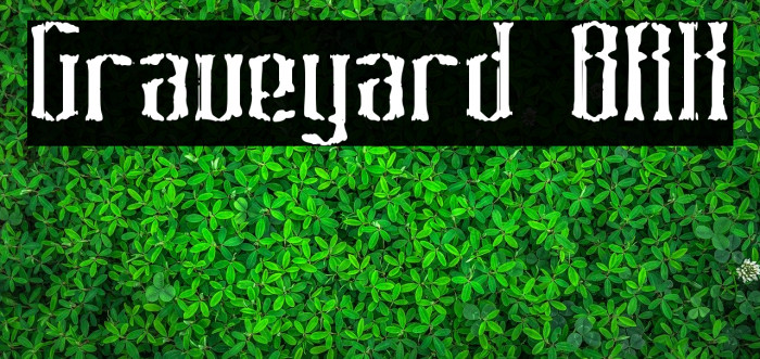 Graveyard BRK Font examples