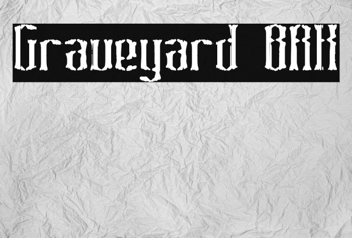 Graveyard BRK Font examples
