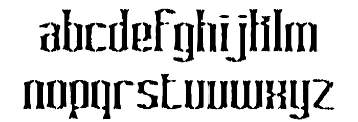 Graveyard BRK Font LOWERCASE