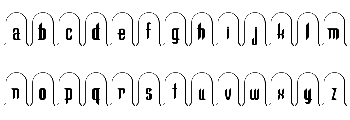 Graveyard Regular Font LOWERCASE