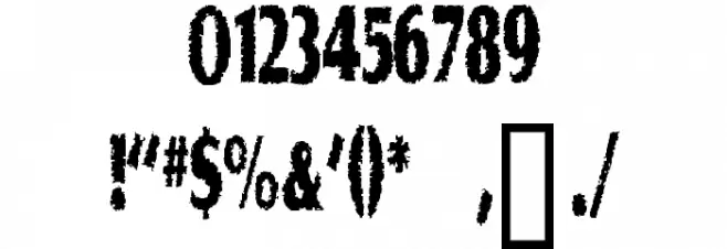 Graveyard Shift Font OTHER CHARS