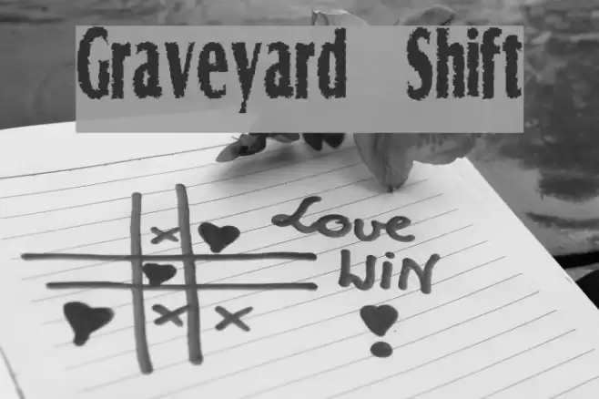 Graveyard Shift Font examples