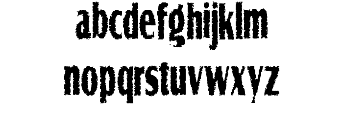 Graveyard Shift Font LOWERCASE