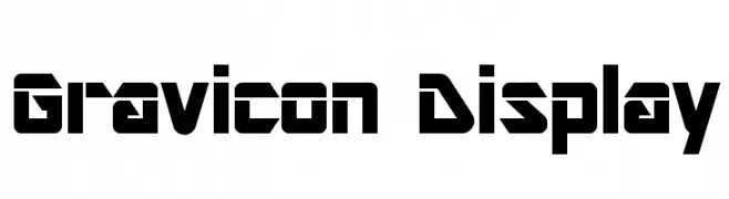 Gravicon Display  font caratteri gratis
