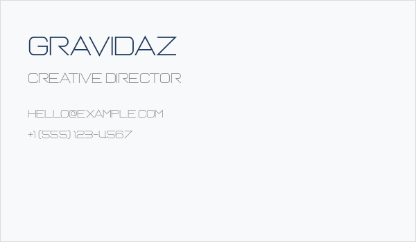 Gravidaz Business Card