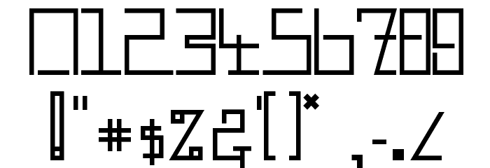 Gravimetric Font OTHER CHARS