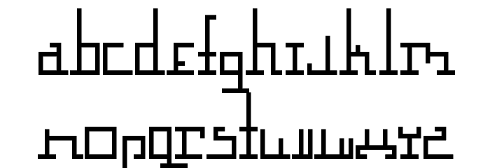 Gravimetric Font LOWERCASE