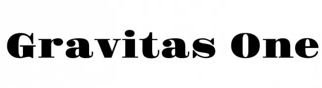 Gravitas One  नि: शुल्क फ़ॉन्ट्स डाउनलोड