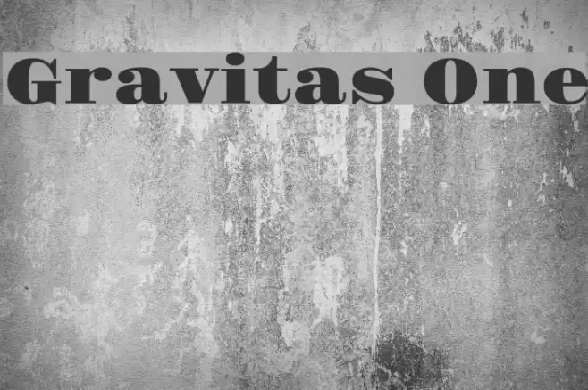 Gravitas One Font examples