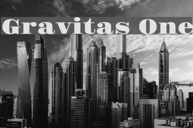 Gravitas One Font examples