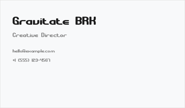 Gravitate BRK Business Card