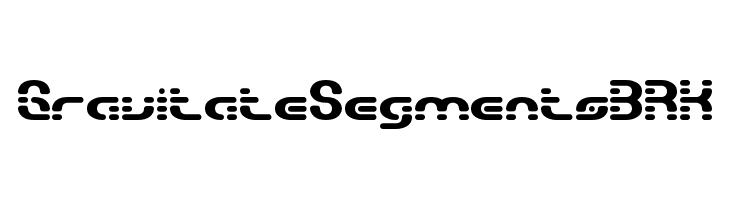 Gravitate Segments BRK Font