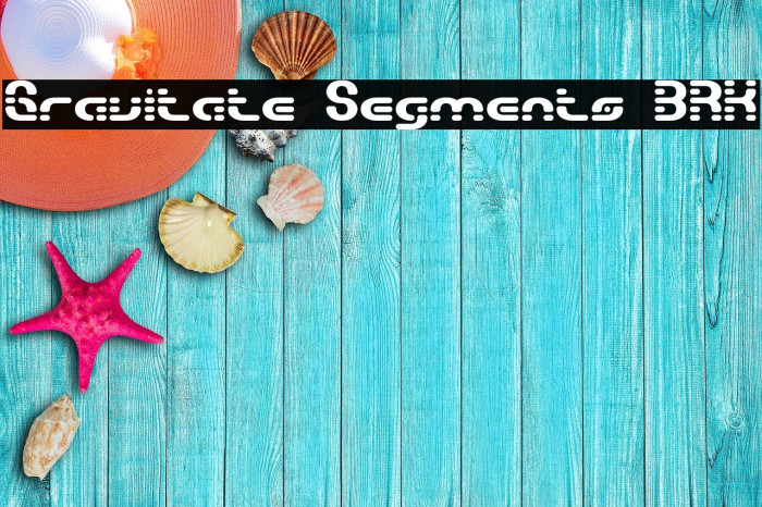 Gravitate Segments BRK Font examples