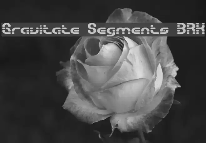 Gravitate Segments BRK Font examples