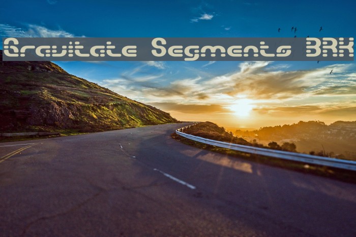Gravitate Segments BRK फ़ॉन्ट examples