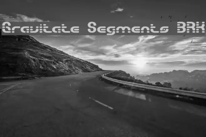 Gravitate Segments BRK Font examples