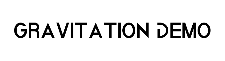Gravitation Demo  Free Fonts Download