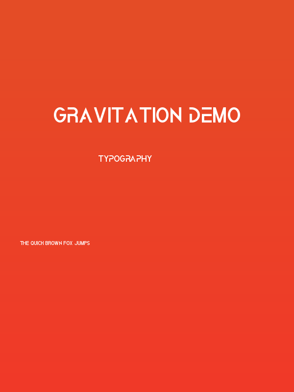 Gravitation Demo Poster