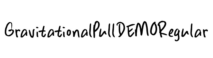 Gravitational Pull DEMO Regular  font caratteri gratis