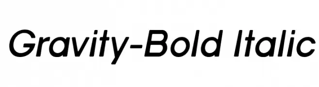 Gravity-Bold Italic  Frei Schriftart Herunterladen
