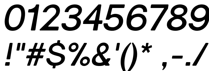 Gravity-Bold Italic Font OTHER CHARS