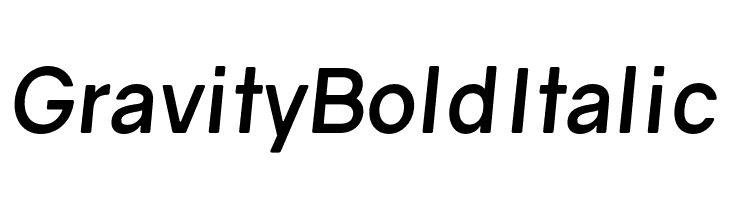 Gravity Bold Italic  フリーフォントのダウンロード
