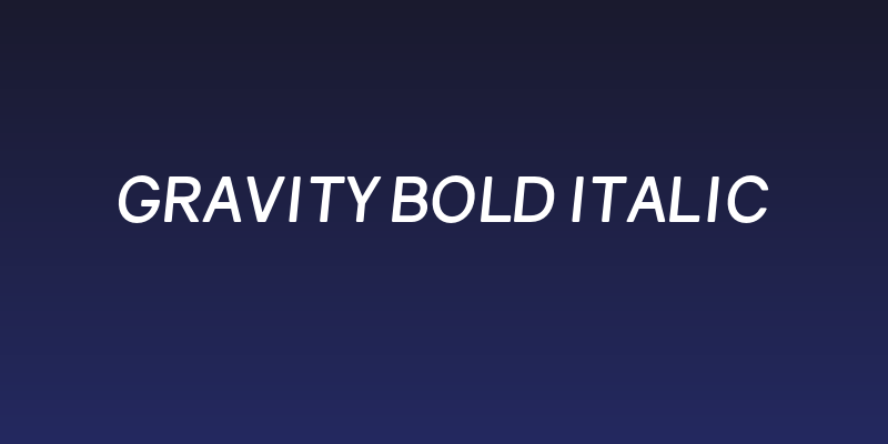 Gravity Bold Italic Social Header