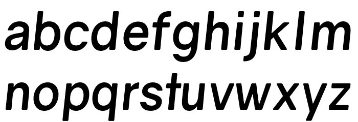 Gravity Bold Italic Font LOWERCASE