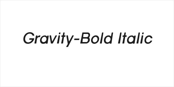 Gravity-Bold Italic Logo