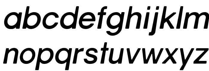 Gravity-Bold Italic Font LOWERCASE